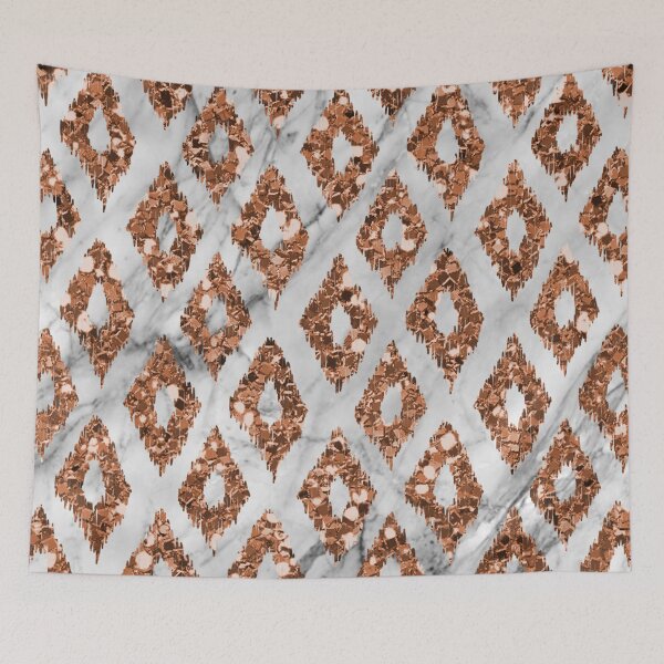 Item preview, Rose gold art deco ikat designed and sold by peggieprints.