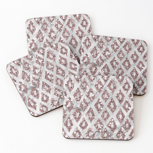 Item preview, Blush pink art deco ikat designed and sold by peggieprints.
