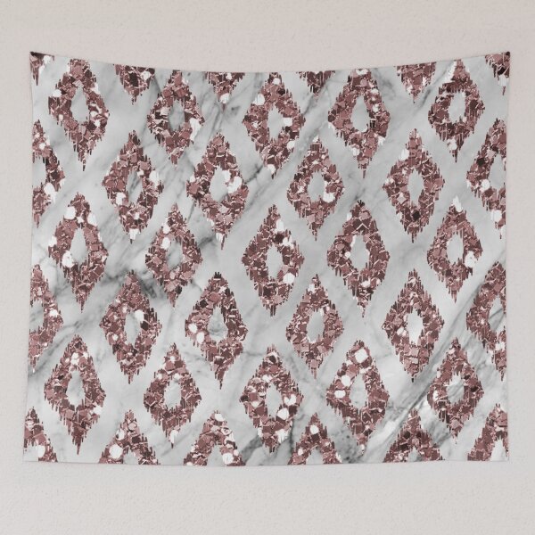 Item preview, Blush pink art deco ikat designed and sold by peggieprints.