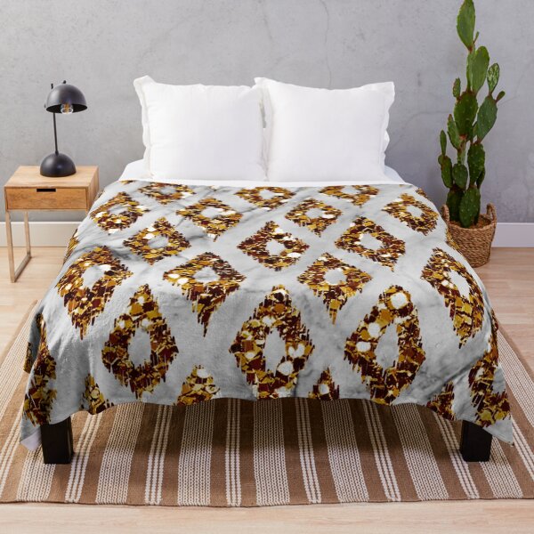Item preview, Bronze art deco ikat designed and sold by peggieprints.