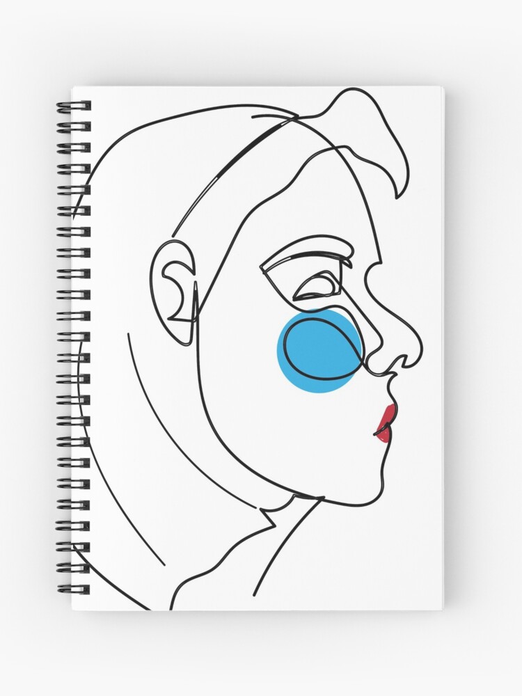 Abstract Woman Face Picasso Art Spiral Notebook By Ruthartdesign Redbubble