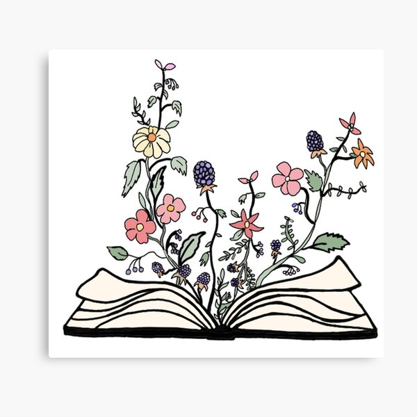 Open Book with Flowers Growing out of It SVG Cut file by Creative Fabrica  Crafts · Creative Fabrica