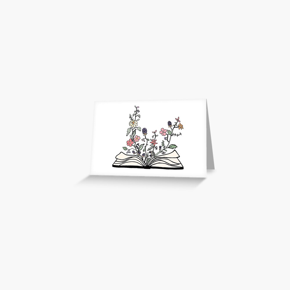 Flowers Growing From Book Sticker for Sale by designsbydiana7