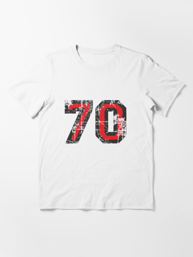 Number 70 Black/Red Vintage 70th Birthday Design