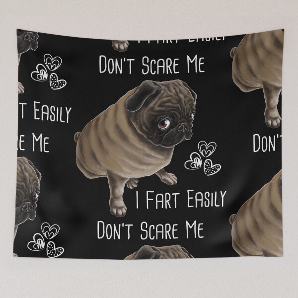 Item preview, Pug Gifts, Pug Puppy, Pug Dog, Pug Mom, pug life, Pug Art, Gifts for Pug lovers, Don't Scare Me I Fart Easily, Funny Gifts designed and sold by rvyalkov.