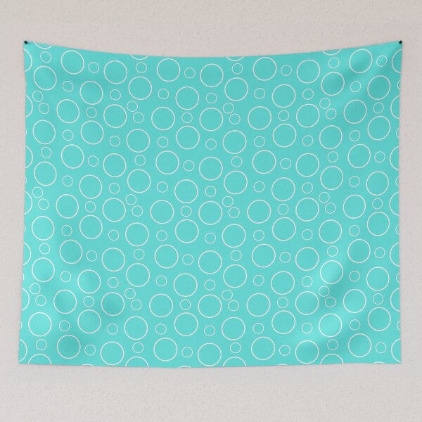 Item preview, Aqua Bubbles. A simple, modern design in aqua and white. designed and sold by innerspectrum.