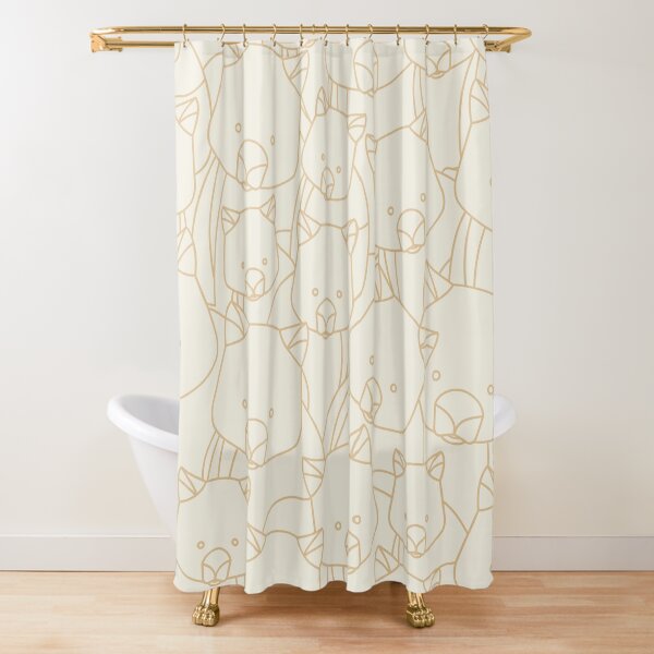 Minimalist Wombat Shower Curtain