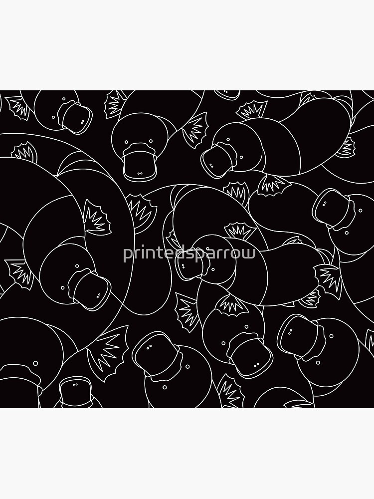 Minimalist Platypus Black and White by printedsparrow