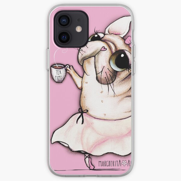 French Bulldog dancer, tea time iPhone Soft Case