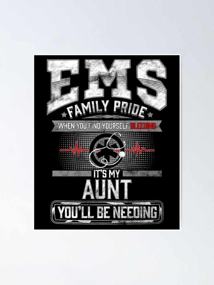 Proud Emt Aunt T-Shirt For Niece Nephew Support