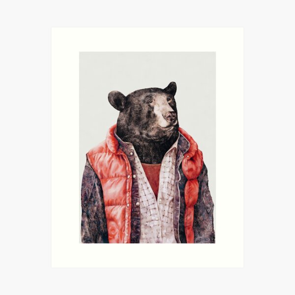 Schwarzbär Kunstdruck