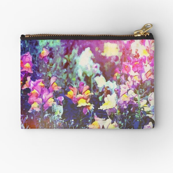 Garden Dragons Snap - Floral Zipper Pouch