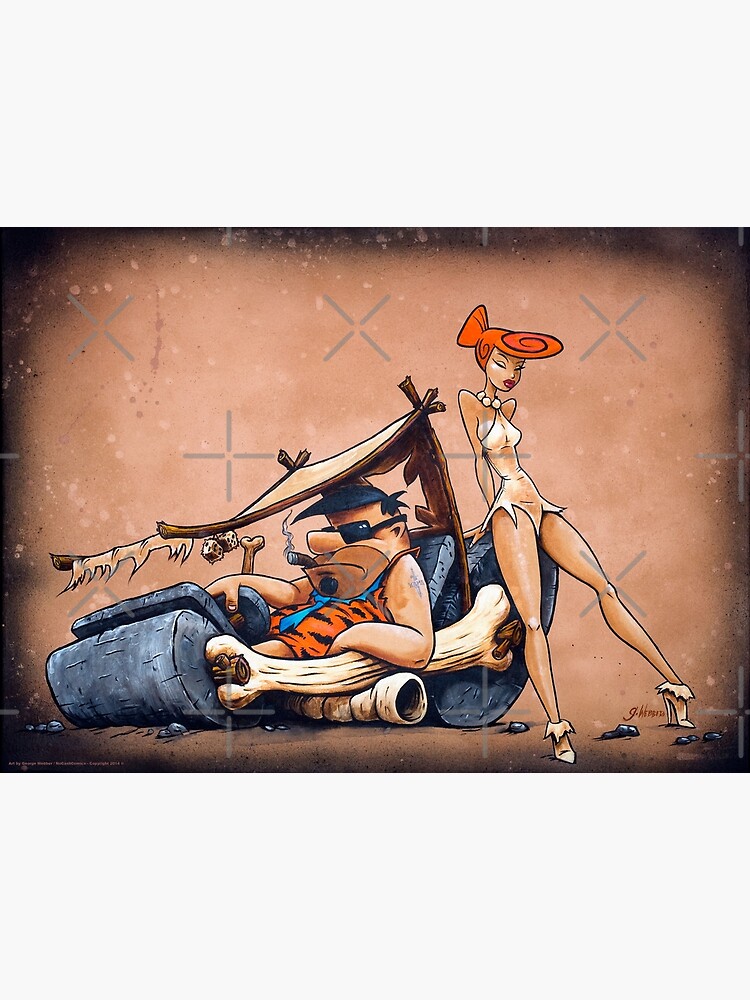 The Flintstones go Lowbrow by gWebberArts