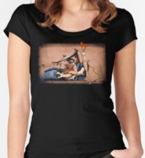 The Flintstones go Lowbrow Fitted Scoop T-Shirt