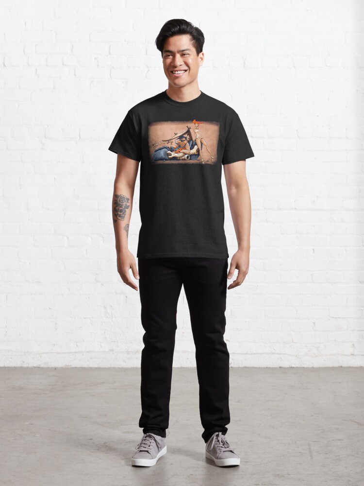 Alternative Ansicht von Das sind die Feuersteine, die Sie schon immer wollten! Fred und Wilma gehen in diesem fantastischen Stück Garagenkunst den ganzen Weg zurückhaltend. Classic T-Shirt