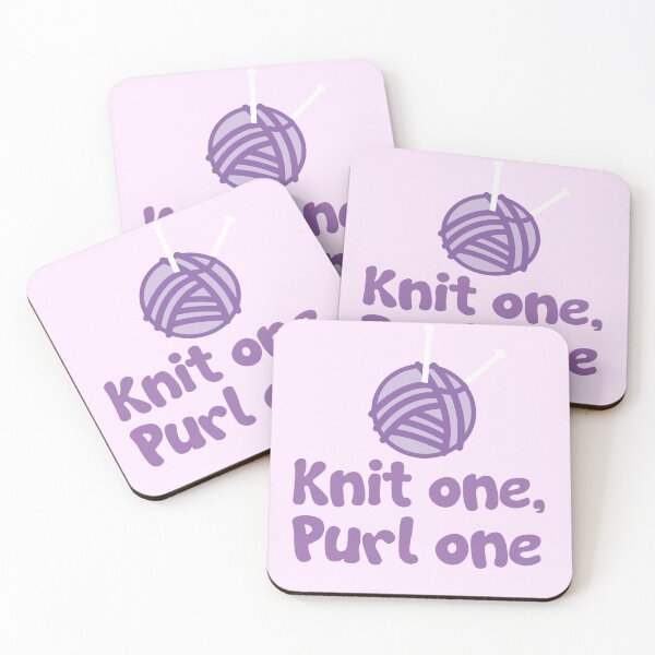 Item preview, Knit one Purl one with purple wool designed and sold by jazzydevil.