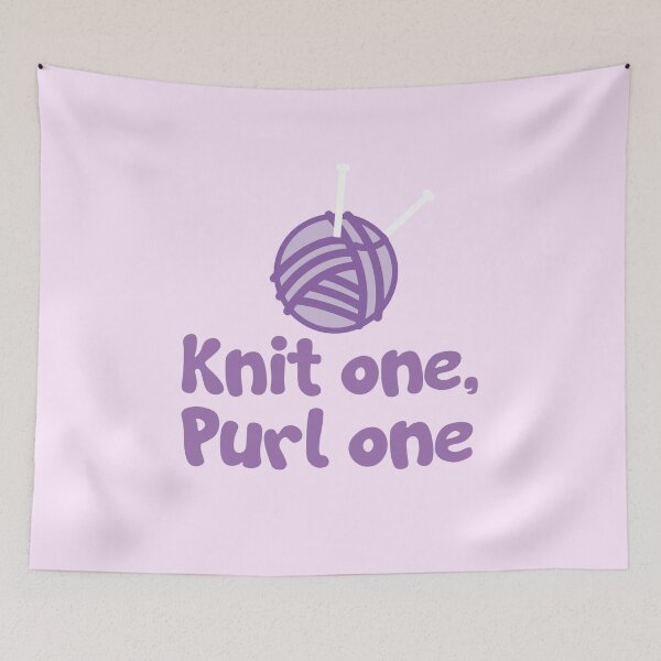 Item preview, Knit one Purl one with purple wool designed and sold by jazzydevil.