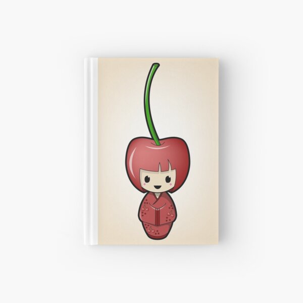 Cherry Kokeshi Doll Hardcover Journal