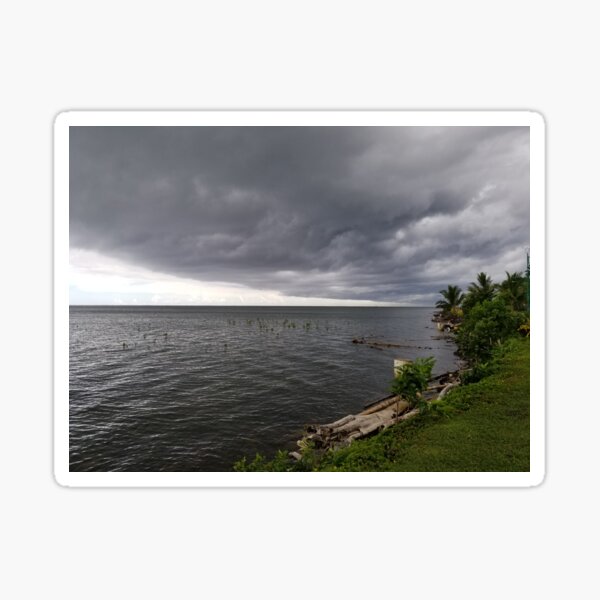 Dark Clouds Before a Tropical Downpour Sticker