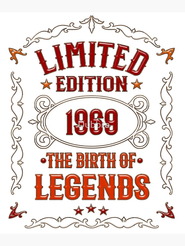 "Geboren 1969 Lustiges 50. Geburtstag Geschenk TShirt" Poster von