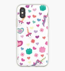 Einhorngeschenke, Herzen und Blumen iPhone-Hülle & Cover