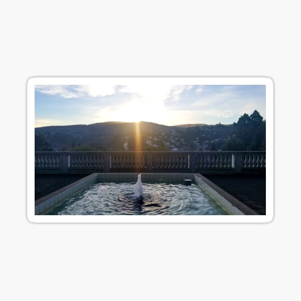 Sunset Over the Mountains from the Botanical Gardens Sticker