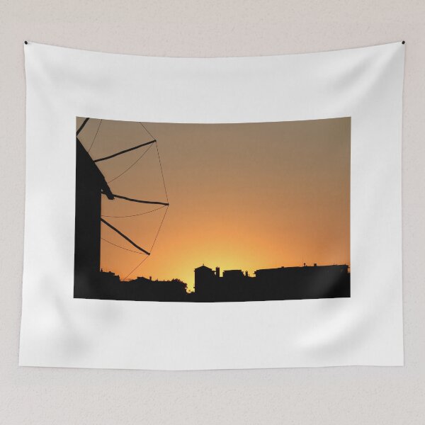 Item preview, Old windmill sunset Nessebar Bulgaria designed and sold by goceris.