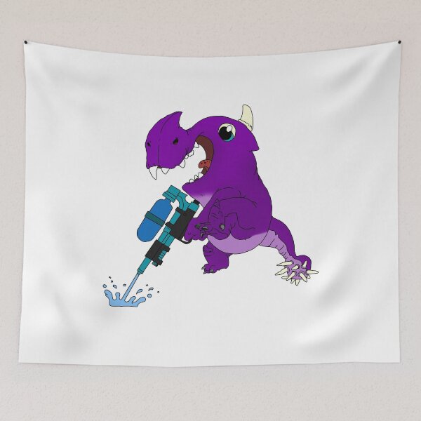 Item preview, Purple Monster with Water Gun Gift idea for Kids at Easter, Christmas or Birthday designed and sold by elnino8.