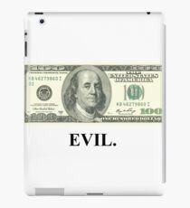 Money controls the world. iPad Case/Skin
