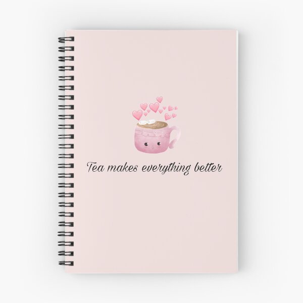 Item preview, Tea makes everything better spiral notebook designed and sold by AliciaBarten.