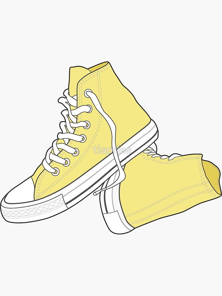 "Retro Vintage Popular Yellow Shoe " Sticker for Sale by tlaprise