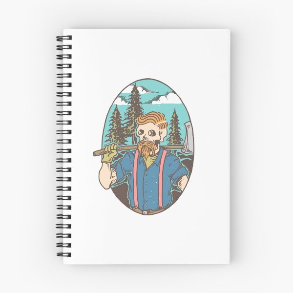 Item preview, Skull Beard Lumberjack Forest Tshirt designed and sold by Legendemax.