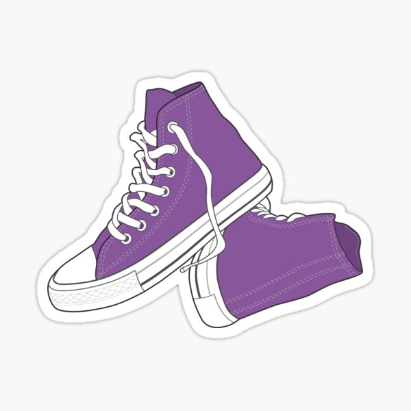 Retro Vintage Popular Purple Shoe Sticker