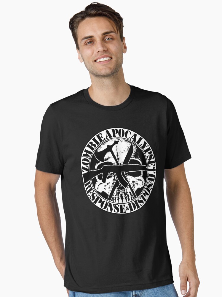 Thumbnail 1 of 7, Essential T-Shirt, Zombie Apocalypse Response and Disposal designed and sold by burnd4life.