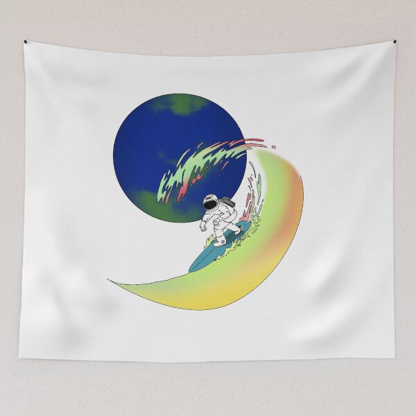 Item preview, Surfing on a Colorful Wave in Space Gift Idea For Astronauts and Surfers designed and sold by elnino8.