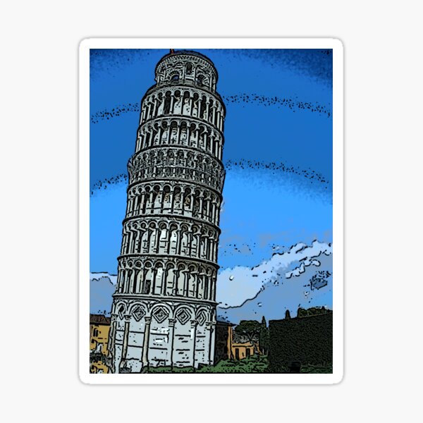 Leaning Tower of Pisa bywhacky Sticker