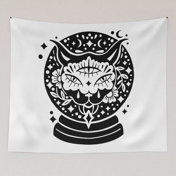Item preview, black cat crystalball designed and sold by Paolavk.