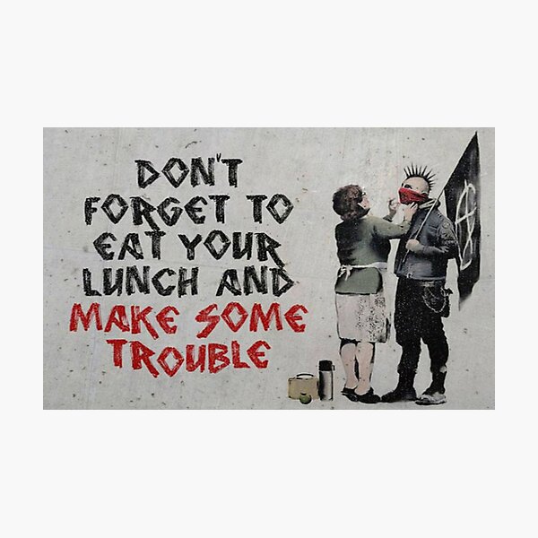Item preview, Don't Forget Your Scarf - Banksy  designed and sold by Rhiannon  Pendlebury.