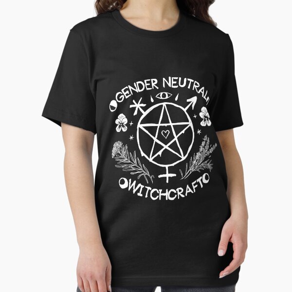 Vista previa del artículo con la obra «Brujería Neutral de Género (blanco)», diseñado y vendido por birdblinder.