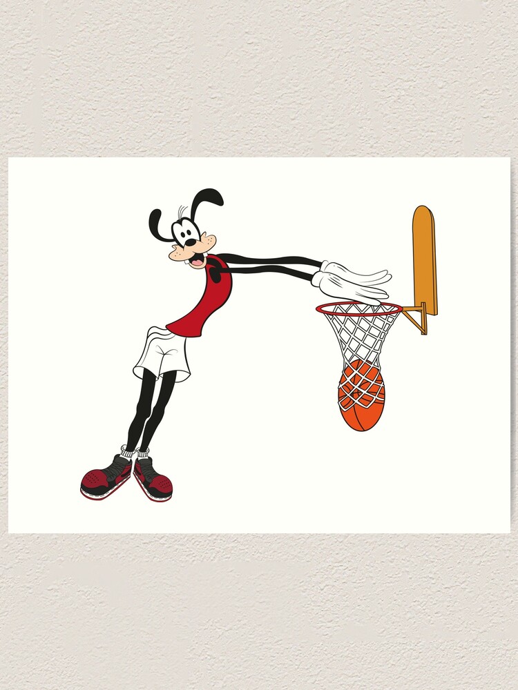 Goofy playing basketball Art Print by NicolasDesign86
