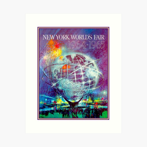 Vista previa del artículo con la obra «FERIA MUNDIAL DE NEW YORKS: Vintage 1964 Print», diseñado y vendido por posterbobs.