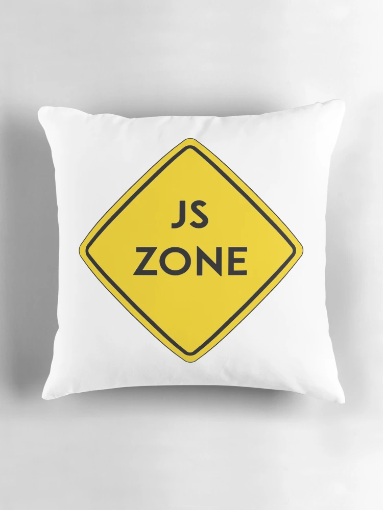 Aperçu 3 sur 4. Coussin avec l'œuvre Zone JavaScript créée et vendue par FunnyGrief.