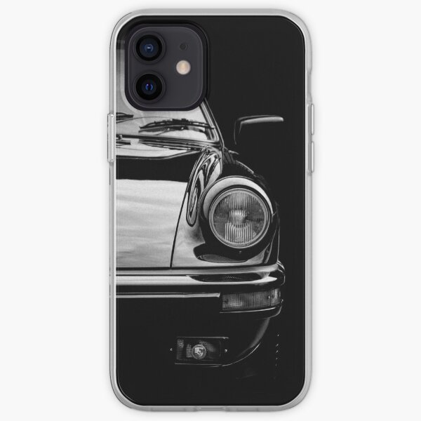 Negro sobre negro Porsche 911 Funda blanda para iPhone