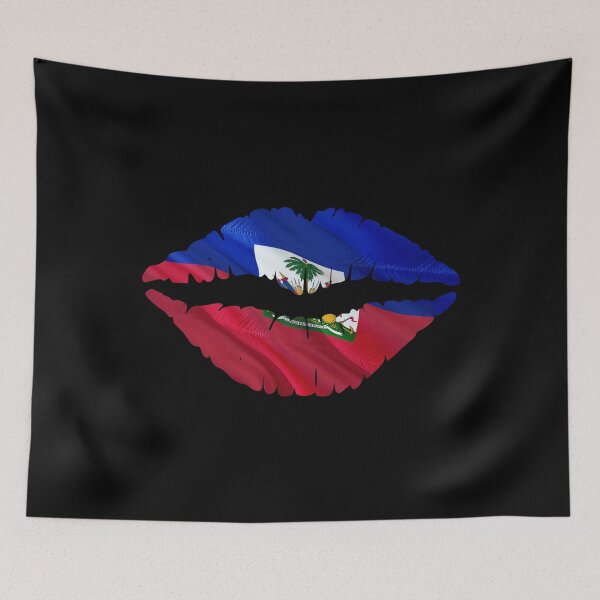 Item preview, Haitian Flag Lips designed and sold by makeitadmirable.