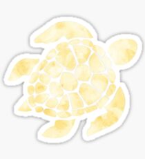 Yellow Watercolor Turtle Sticker