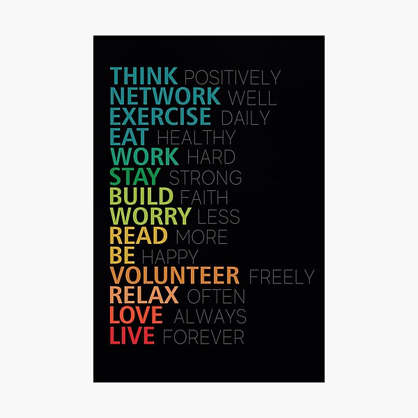 Item preview, Think positively multicolor trendy art designed and sold by Bloomtheroom.