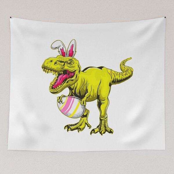 Item preview, Tyrannosaurus Wearing Bunny Ears with Easter Egg designed and sold by Maria Garcia.
