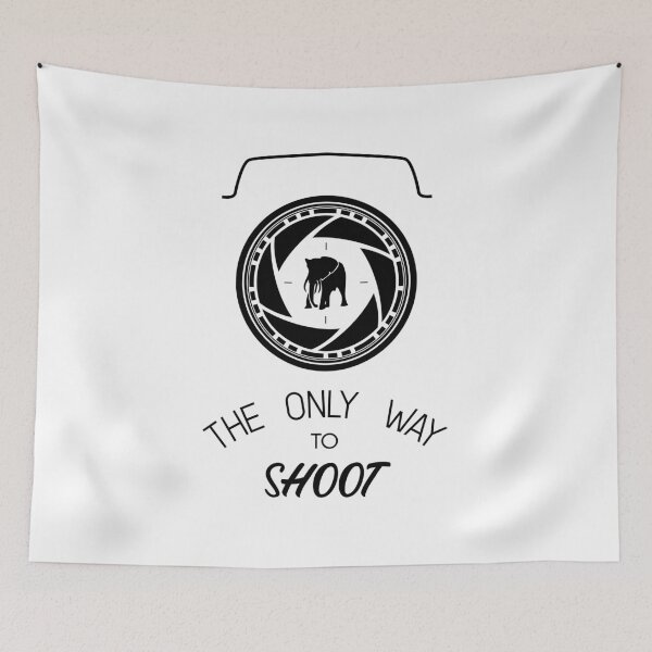 Item preview, Anti-poaching Elephant for Wildlife Photographers Black on White designed and sold by kritwanblue.