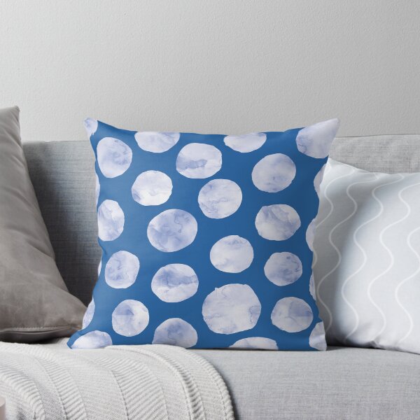 Item preview, Polka Dot | White on Blue designed and sold by weirdoodle.