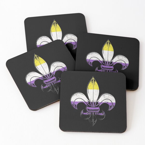 Item preview, Nonbinary Pride Flag Fleur de Lis T-Shirt designed and sold by Patrick Hiller.